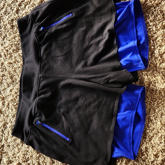 Livi Active Pants - LIVI ACTIVE womans athletic shorts color black and blue size 14/16